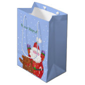 Snow Happy Geschenktasche Mittlere Geschenktüte (Vorderseite Schrägansicht)