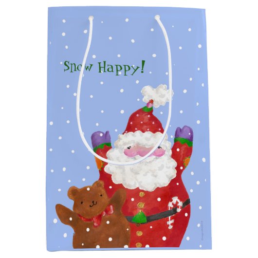 Snow Happy Geschenktasche Mittlere Geschenktüte (Vorderseite)