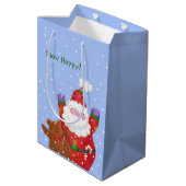Snow Happy Geschenktasche Mittlere Geschenktüte (Rückseite Schrägansicht)