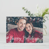 Snow Happy Holidays Weihnachten (Stehend Vorderseite)