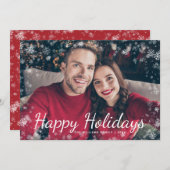 Snow Happy Holidays Weihnachten (Vorne/Hinten)