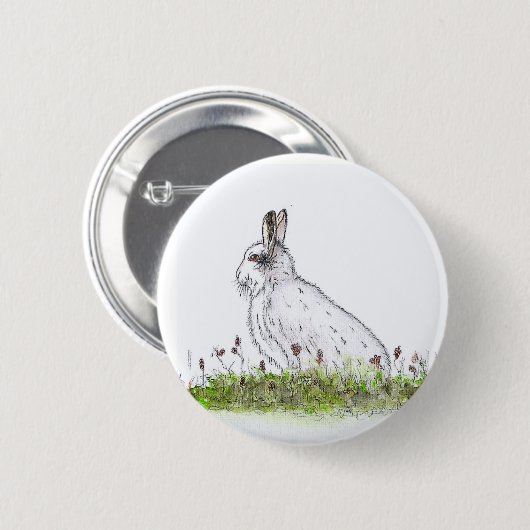 Snow Hare Button (Vorne & Hinten)