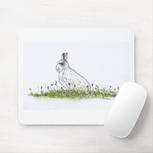 Snow Hare Mousepad (Mit Mouse)