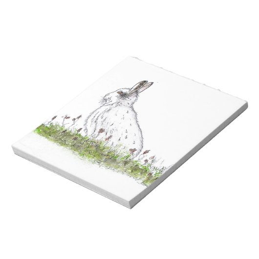 Snow Hare Notizblock (Rotiert)