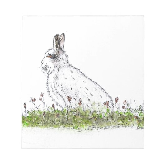 Snow Hare Notizblock (Vorderseite)