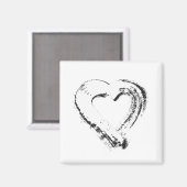 Snow Heart Magnet (Vorderseite/Rückseite)