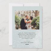 Snow Holiday Newlyweds Foto Weihnachten (Rückseite)