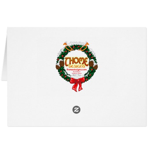 Snow Houses Weihnachtskarte (Rückseite Horizontal)