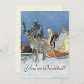 Snow Ice Queen Russian Princess Rentier Einladung (Vorne/Hinten)