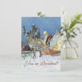 Snow Ice Queen Russian Princess Rentier Einladung (Stehend Vorderseite)
