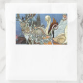 Snow Ice Queen Russian Princess Rentier Rechteckiger Aufkleber (Tasche)