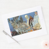 Snow Ice Queen Russian Princess Rentier Rechteckiger Aufkleber (Umschlag)