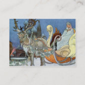 Snow Ice Queen Russian Princess Rentier Visitenkarte (Rückseite)