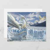 Snow Ice White Dragon Glacier Postkarte (Vorne/Hinten)