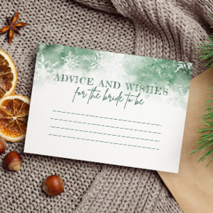 Snow in Liebe Brautparty Beratung Wünsche für Brau Begleitkarte