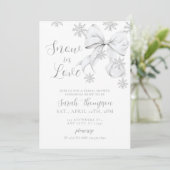 Snow in Love Einladung (Stehend Vorderseite)