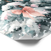 Snow in Love Winter Wonderland Bridal Shower Poster (Ecke)