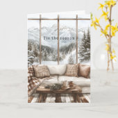 Snow in Window Christmas Karte (Gelbe Blume)