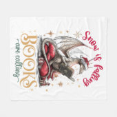 Snow Is Falling, Books Are Calling Fleecedecke (Vorderseite (Horizontal))