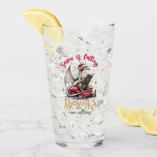 Snow Is Falling, Books Are Calling Glas (Vorderseite Ice)