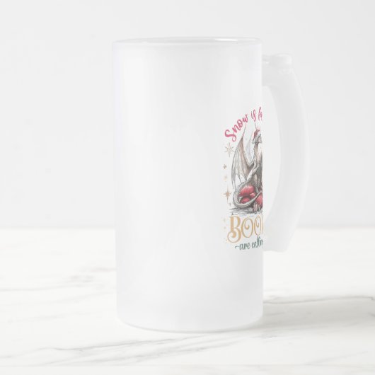 Snow Is Falling, Books Are Calling  Mattglas Bierglas (VorderseiteRechts)