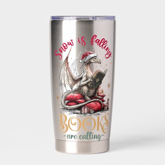 Snow Is Falling, Books Are Calling Thermobecher (Vorderseite)