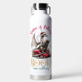 Snow Is Falling, Books Are Calling Trinkflasche (Vorderseite)