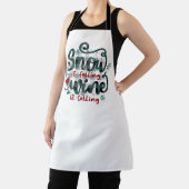 Snow is Falling Wine is Calling Christmas Apron Schürze (InSitu)