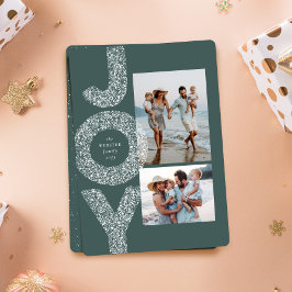 Snow joy speckte zwei Foto grüne Weihnachten