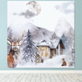 Snow & Kariou & Fox Leinwanddruck (Insitu (Holzboden))