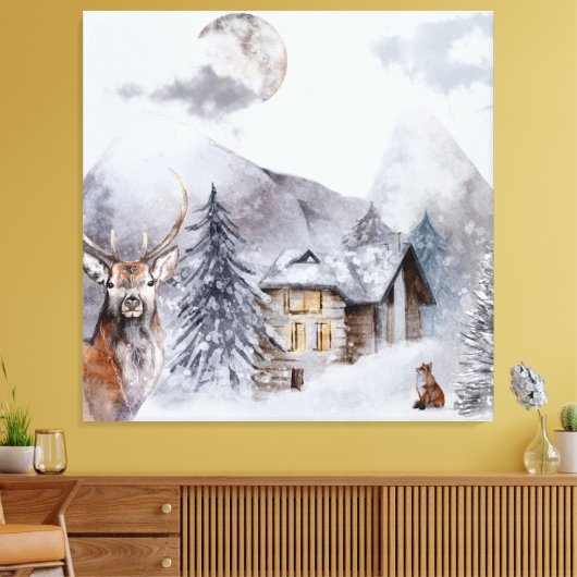 Snow & Kariou & Fox Leinwanddruck (Insitu (Wohnzimmer))