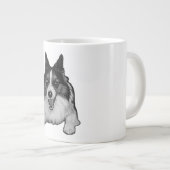 Snow-Kissed Corgi Hallo Jumbo-Tasse (Vorderseite Rechts)