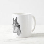Snow-Kissed Corgi Hallo Kaffeetasse (VorderseiteRechts)