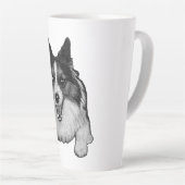 Snow-Kissed Corgi Hallo Milchtasse (Rechte Ecke)