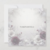Snow-Kissed Plum and Ivory Floral Wedding Einladung (Rückseite)