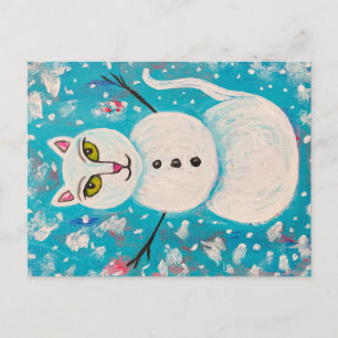 Snow Kitty Postkarte