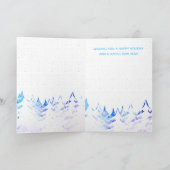 Snow Laden Bäume Blau Lila weiße Weihnachten (Innenseite)