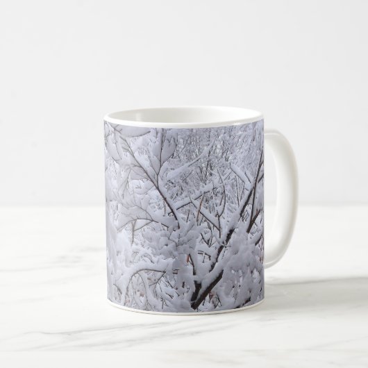 Snow-Laden Bäume Kaffeetasse (VorderseiteRechts)