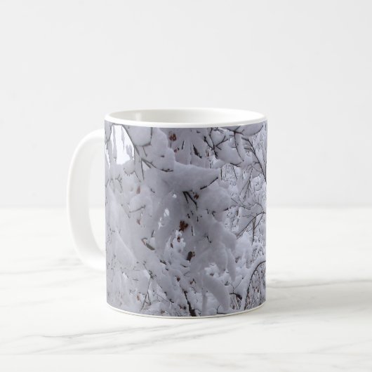 Snow-Laden Bäume Kaffeetasse (Vorderseite Links)
