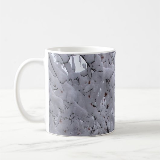 Snow-Laden Bäume Kaffeetasse (Links)