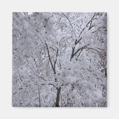 Snow-Laden Bäume Magnet (Vorne)