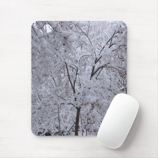 Snow-Laden Bäume Mousepad (Mit Mouse)