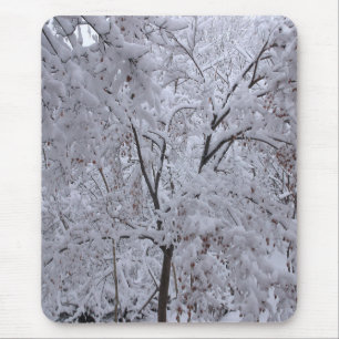 Snow-Laden Bäume Mousepad