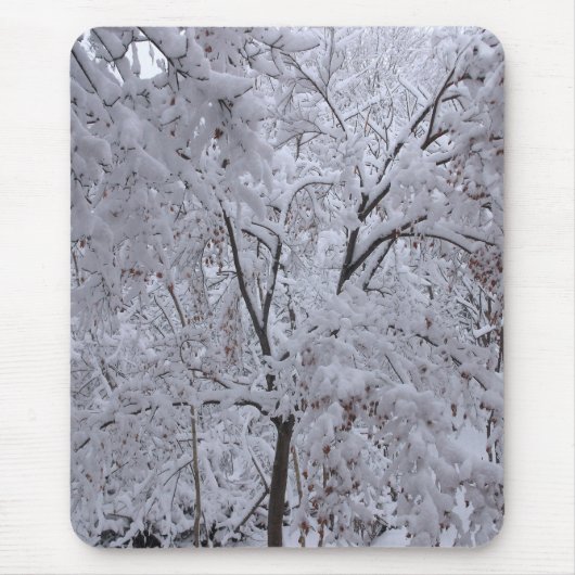Snow-Laden Bäume Mousepad (Vorne)