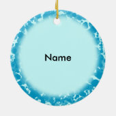 Snow Lady Snowman individuelle Name Keramik Ornament (Hinten)
