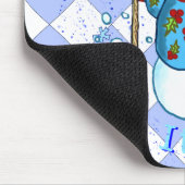 Snow Lady Snowman Mousepad (Ecke)
