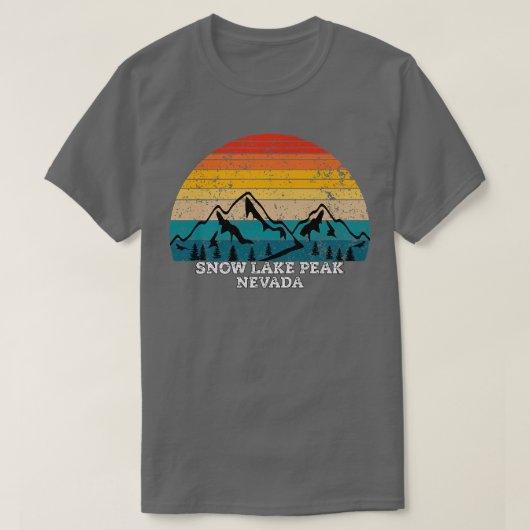 Snow Lake Peak Nevada T-Shirt (Design vorne)