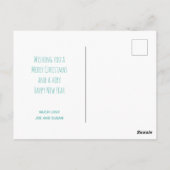 Snow Landscape Scene Bears and Snowman Christmas Postkarte (Rückseite)