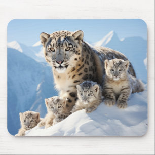 Snow Leopard Animal Wild Beauty Freedom Wilderness Mousepad
