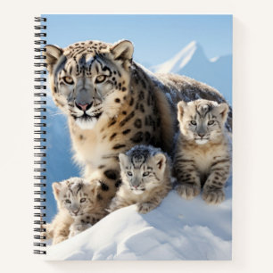 Snow Leopard Animal Wild Beauty Freedom Wilderness Notizblock